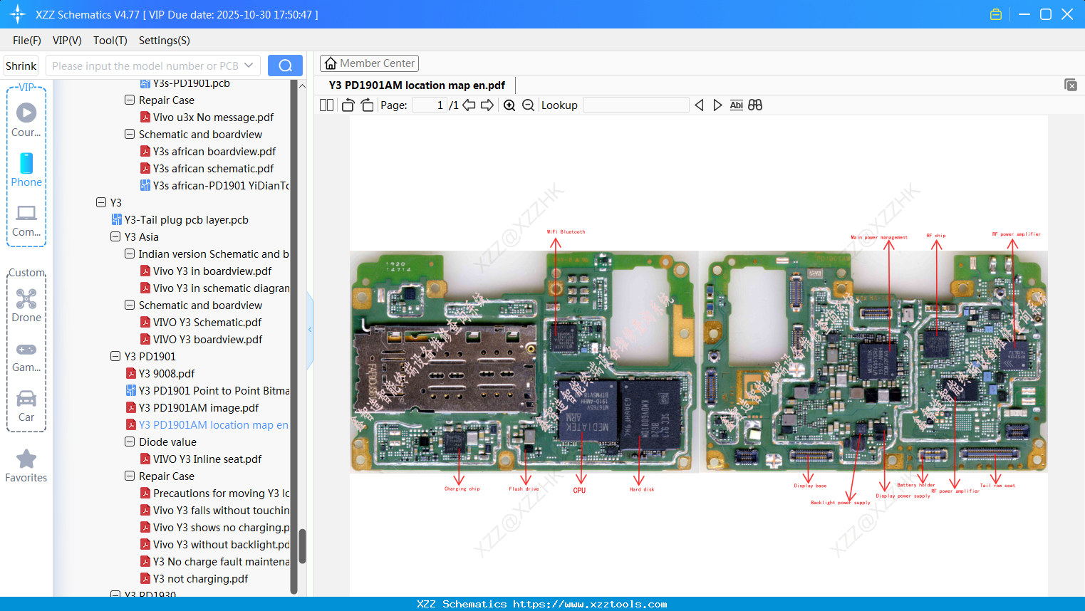 VIVO Y3 PD1901AM Location Map En